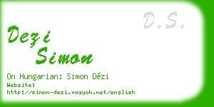 dezi simon business card