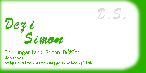 dezi simon business card